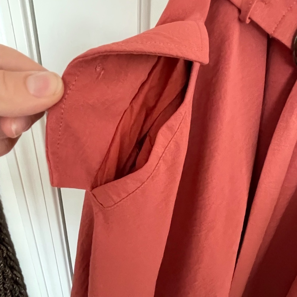 Chriselle J.O.A salmon flowy trench dress - Picture 3 of 8